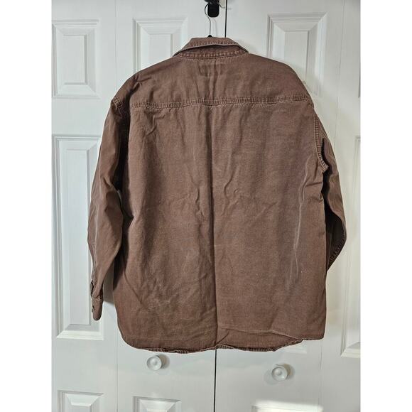 Cabelas Mens Heavy Long Sleeve Shirt Size L Brown Cargo Outdoor Gear - Picture 7 of 7